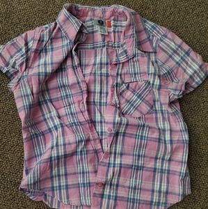 Plaid Button-Up Shirt